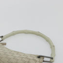 GUCCI GG Canvas Bamboo Umhängetasche Wildleder Grau Silber 001 2058 3008 Auth 182655-8