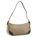 CELINE Macadam Canvas Accessory Pouch PVC Beige Gold Auth 182656-1