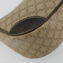 CELINE Macadam Canvas Accessory Pouch PVC Beige Gold Auth 182656-12