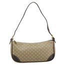 CELINE Macadam Canvas Accessory Pouch PVC Beige Gold Auth 182656-2