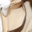 CELINE Macadam Canvas Accessory Pouch PVC Beige Gold Auth 182656-20