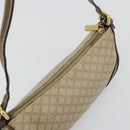 CELINE Macadam Canvas Accessory Pouch PVC Beige Gold Auth 182656-6