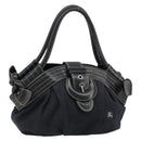BURBERRY Blue Label Tote Bag Wool Gray Silver Auth 182657A-1