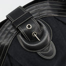 BURBERRY Blue Label Tote Bag Wool Gray Silver Auth 182657A-17