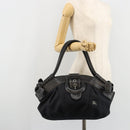 BURBERRY Blue Label Tote Bag Wool Gray Silver Auth 182657A-23