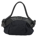 BURBERRY Blue Label Tote Bag Wool Gray Silver Auth 182657A-2