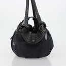 BURBERRY Blue Label Tote Bag Wool Gray Silver Auth 182657A-3