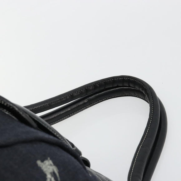 BURBERRY Blue Label Tote Bag Wool Gray Silver Auth 182657A