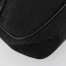 Salvatore Ferragamo Gancini Shoulder Bag Canvas Black Silver Auth 182658A-11