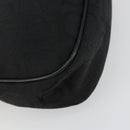 Salvatore Ferragamo Gancini Shoulder Bag Canvas Black Silver Auth 182658A-13