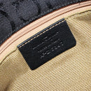 Salvatore Ferragamo Gancini Shoulder Bag Canvas Black Silver Auth 182658A-15