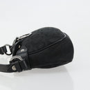 Salvatore Ferragamo Gancini Shoulder Bag Canvas Black Silver Auth 182658A-5