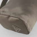 PRADA Handtasje Satijn Grijs Zilver Auth 182660A-9