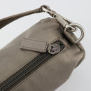 PRADA Handtasje Satijn Grijs Zilver Auth 182660A-10
