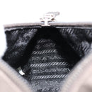 PRADA Handtasje Satijn Grijs Zilver Auth 182660A-19