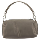 PRADA Handtasje Satijn Grijs Zilver Auth 182660A-2