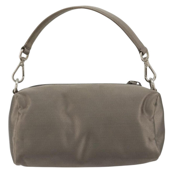 PRADA Handtasje Satijn Grijs Zilver Auth 182660A