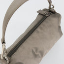 PRADA Handtasje Satijn Grijs Zilver Auth 182660A-6