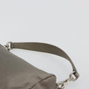 PRADA Handtasje Satijn Grijs Zilver Auth 182660A-8