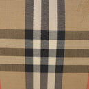 Burberrys Nova Check Boston Bag Canvas Beige Gold Auth 182661-10