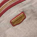 Miu Miu Hand Bag Canvas Beige Gold Auth 182663A-18
