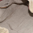 Miu Miu Hand Bag Canvas Beige Gold Auth 182663A-11