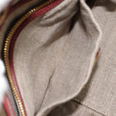Miu Miu Hand Bag Canvas Beige Gold Auth 182663A-23