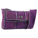 CHANEL 2.55 Chain Shoulder Bag Mouton Purple CC Auth 182666A-1