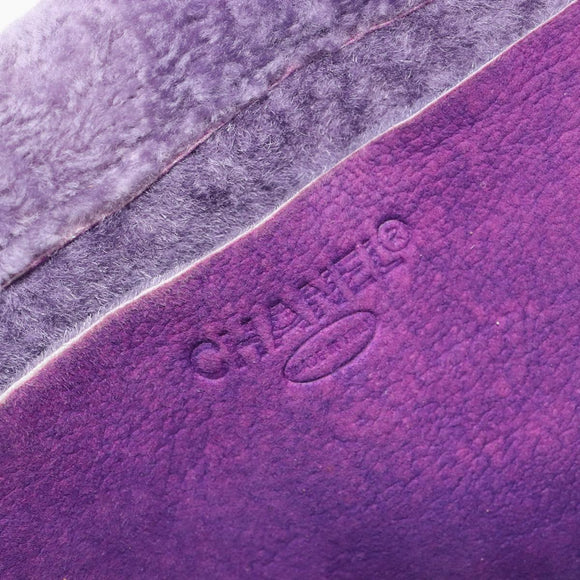CHANEL 2.55 Chain Shoulder Bag Mouton Purple CC Auth 182666A