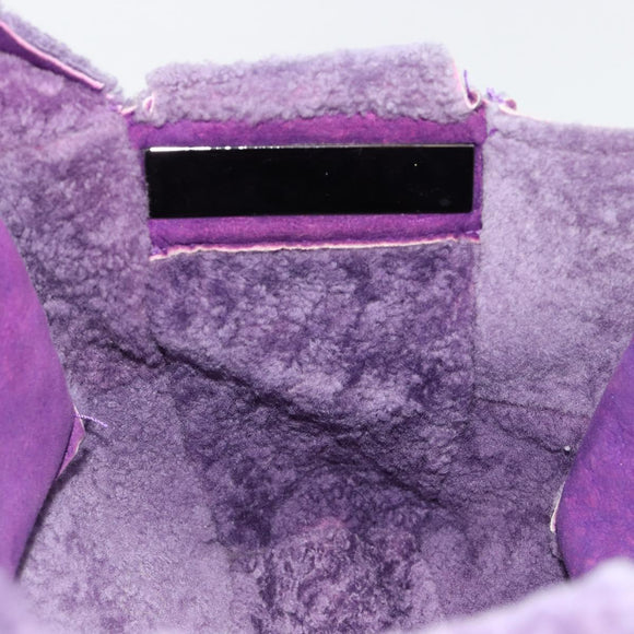 CHANEL 2.55 Chain Shoulder Bag Mouton Purple CC Auth 182666A