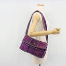 CHANEL 2.55 Chain Shoulder Bag Mouton Purple CC Auth 182666A-25