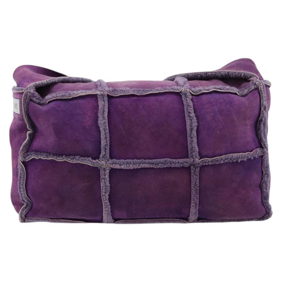 CHANEL 2.55 Chain Shoulder Bag Mouton Purple CC Auth 182666A