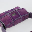 CHANEL 2.55 Chain Shoulder Bag Mouton Purple CC Auth 182666A-6