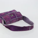 CHANEL 2.55 Chain Shoulder Bag Mouton Purple CC Auth 182666A-7