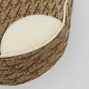 Christian Dior Trotter Canvas Shoulder Bag Beige Silver Auth 182667-14