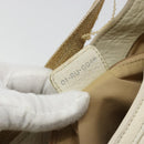Christian Dior Trotter Canvas Shoulder Bag Beige Silver Auth 182667-23