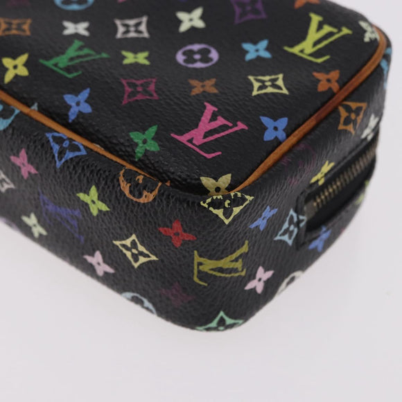 LOUIS VUITTON Monogram Multicolor Trousse Wapity Pouch Black M58034 Auth 182669A