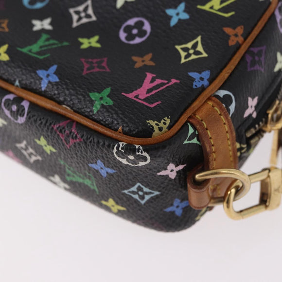LOUIS VUITTON Monogram Multicolor Trousse Wapity Pouch Black M58034 Auth 182669A
