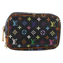 LOUIS VUITTON Monogram Multicolor Trousse Wapity Pouch Black M58034 Auth 182669A-13