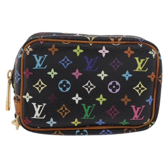 LOUIS VUITTON Monogram Multicolor Trousse Wapity Pouch Black M58034 Auth 182669A