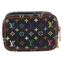 LOUIS VUITTON Monogram Multicolor Trousse Wapity Pouch Black M58034 Auth 182669A-2