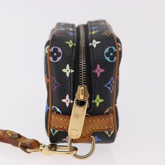 LOUIS VUITTON Monogram Multicolor Trousse Wapity Pouch Black M58034 Auth 182669A