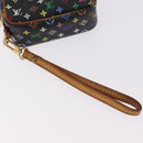 LOUIS VUITTON Monogram Multicolor Trousse Wapity Pouch Black M58034 Auth 182669A-7