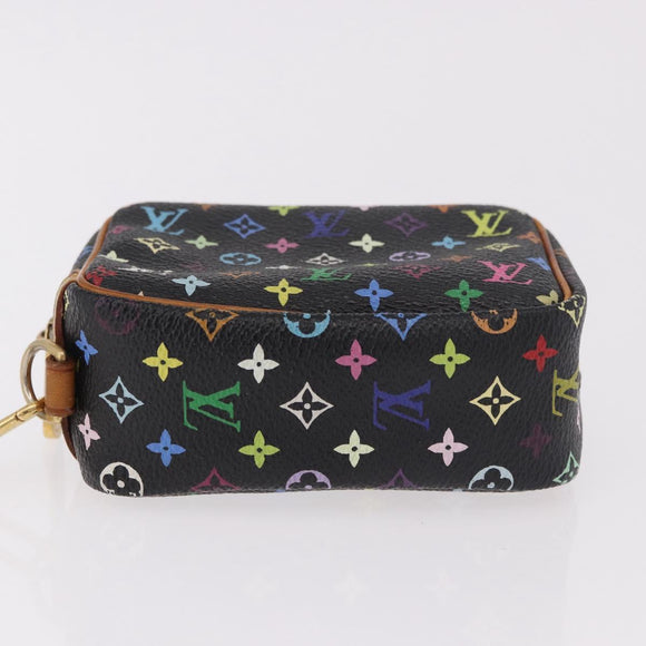 LOUIS VUITTON Monogram Multicolor Trousse Wapity Pouch Black M58034 Auth 182669A