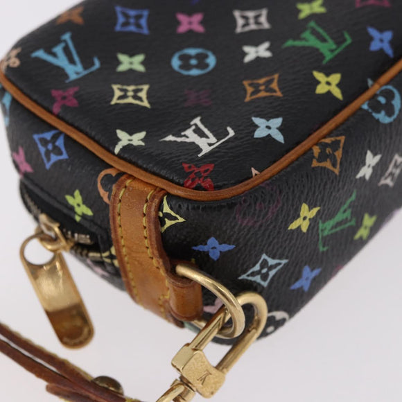 LOUIS VUITTON Monogram Multicolor Trousse Wapity Pouch Black M58034 Auth 182669A