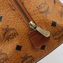 MCM Vicetos Logogram Boston Bag PVC Leather Brown Gold Auth 182670-16