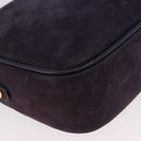 Salvatore Ferragamo Vala Shoulder Bag Suede Purple Gold Auth 182673-15