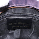Salvatore Ferragamo Vala Shoulder Bag Suede Purple Gold Auth 182673-12