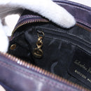 Salvatore Ferragamo Vala Shoulder Bag Suede Purple Gold Auth 182673-19