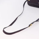 Salvatore Ferragamo Vala Shoulder Bag Suede Purple Gold Auth 182673-7